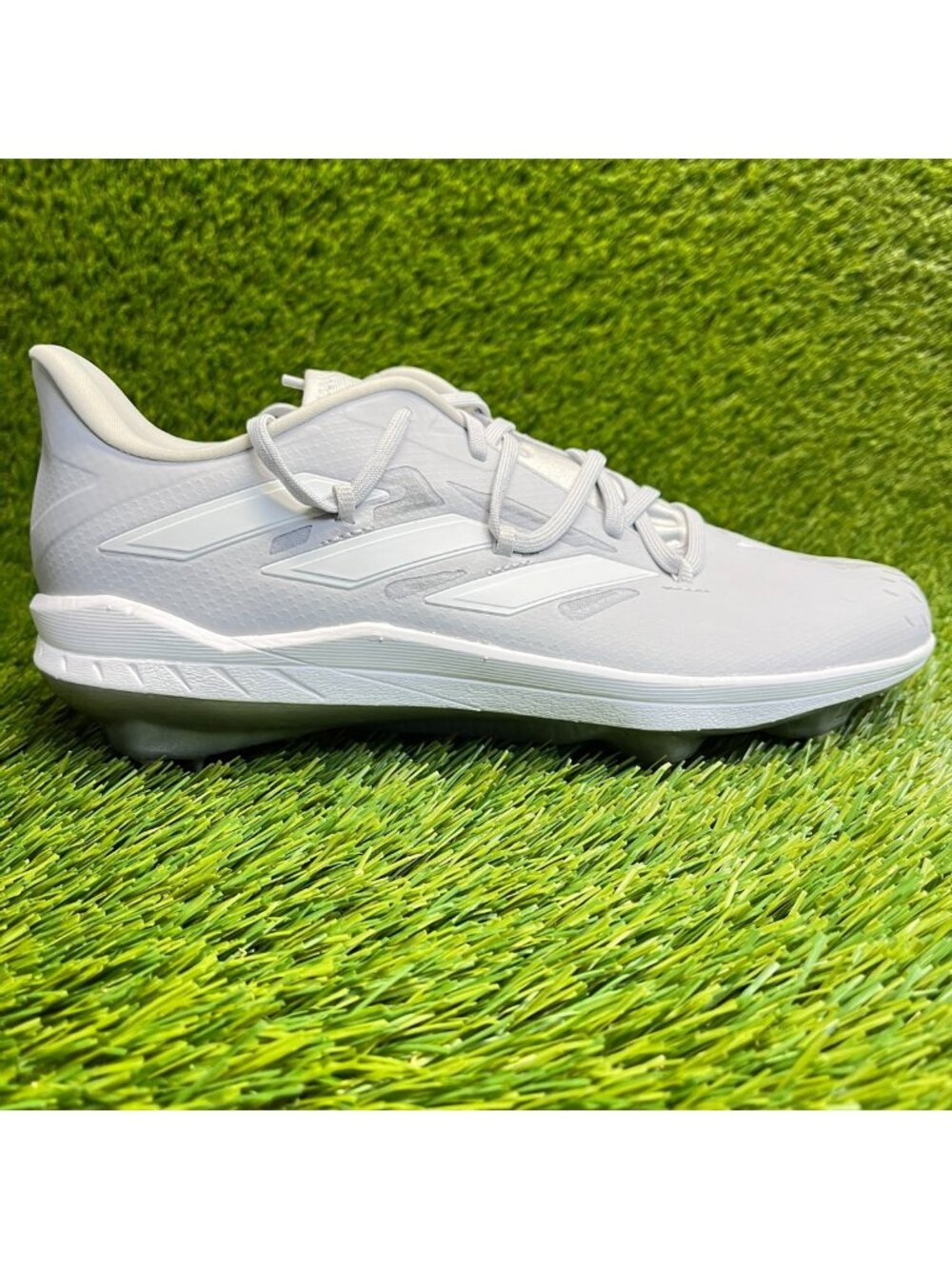 Adidas Adizero Afterburner 9 Mens Size 8 Gray White Running Baseball Cleats